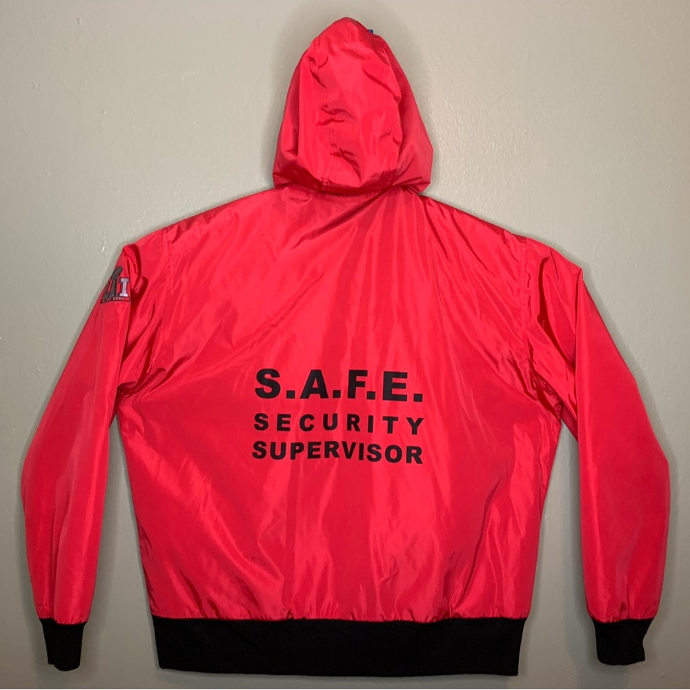 BDA Mens XL Red Super Bowl LI 2017 Event Staff Security Management Hooded Jacket